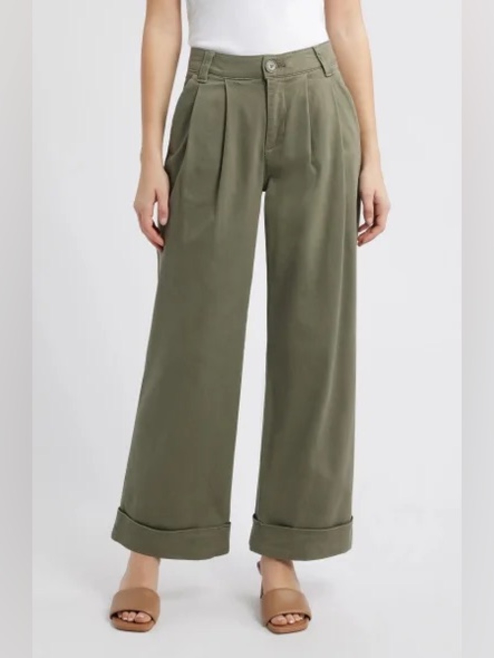 Wit & Wisdom AB Solution Luxe Touch Skyrise Wide-Leg Pleated Trousers Pants
